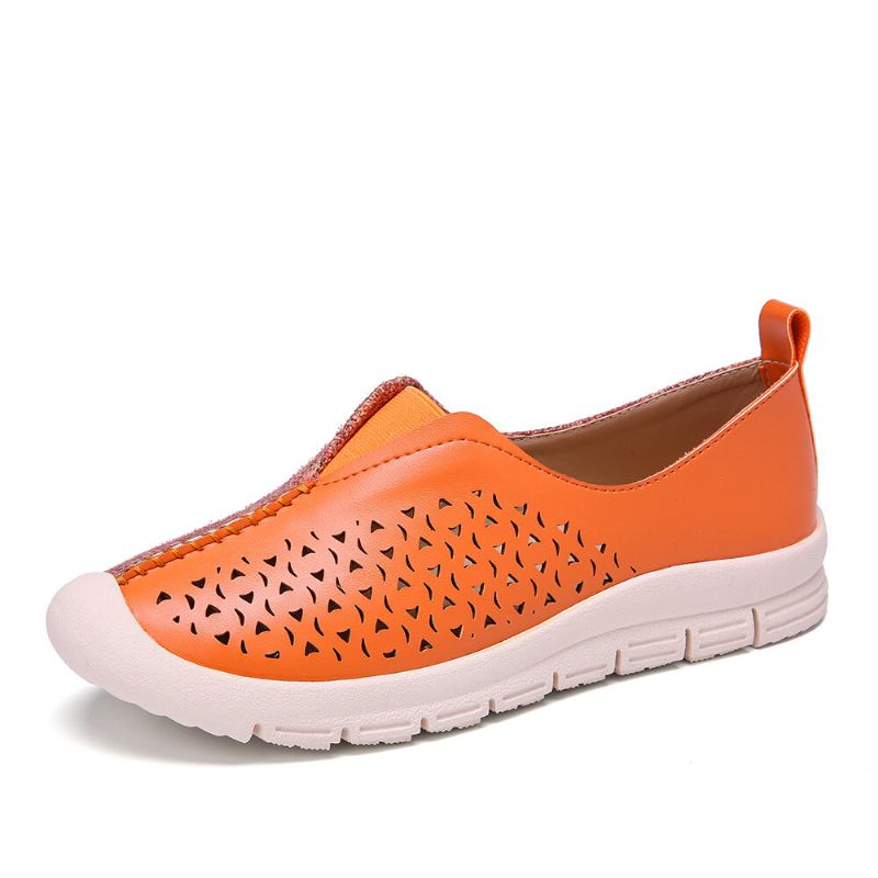 Femmes Colorblock Comfy Hollow Respirant Casual Flats