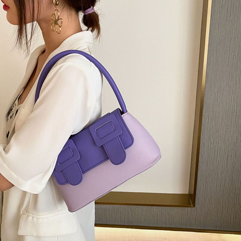 Femmes Contraste Couleur Mode Mignon Créatif Fourre-tout Sac À Main Sac À Bandoulière