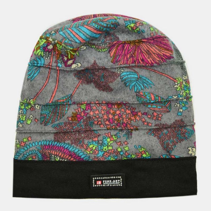 Femmes Coton Motif Floral Casual Mode Respirant En Plein Air Plis Garder Au Chaud Turban Bonnet