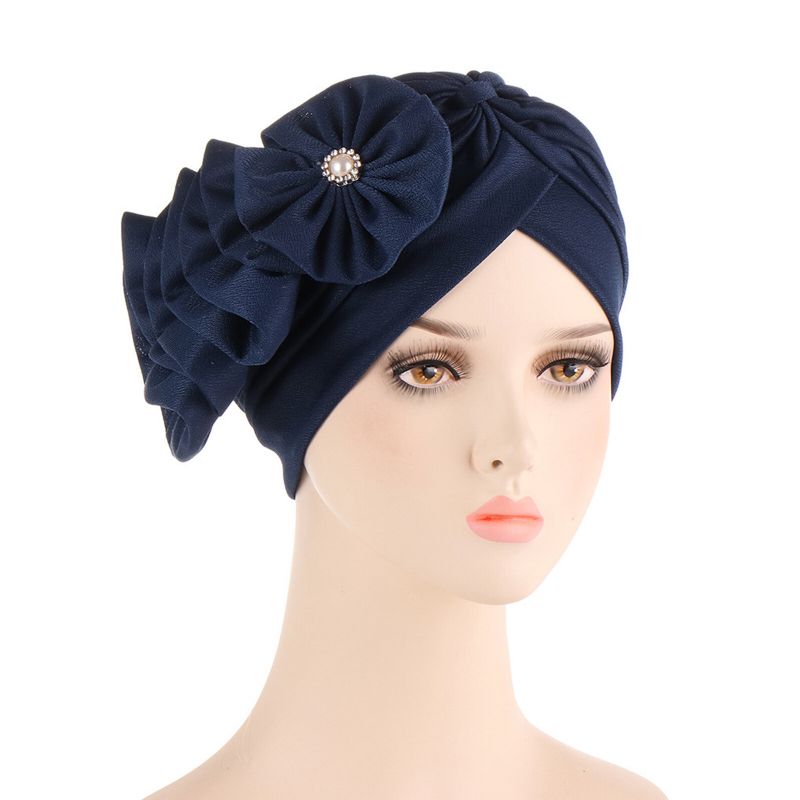 Femmes Coton Multi Couleur Solide Casual Parasol Floral Décor Baotou Chapeaux Bonnet Chapeaux