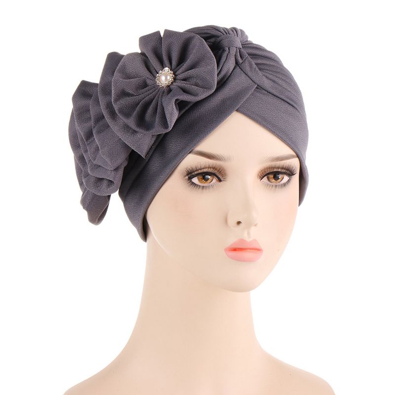 Femmes Coton Multi Couleur Solide Casual Parasol Floral Décor Baotou Chapeaux Bonnet Chapeaux