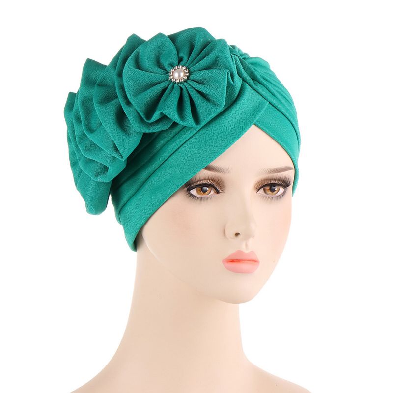 Femmes Coton Multi Couleur Solide Casual Parasol Floral Décor Baotou Chapeaux Bonnet Chapeaux