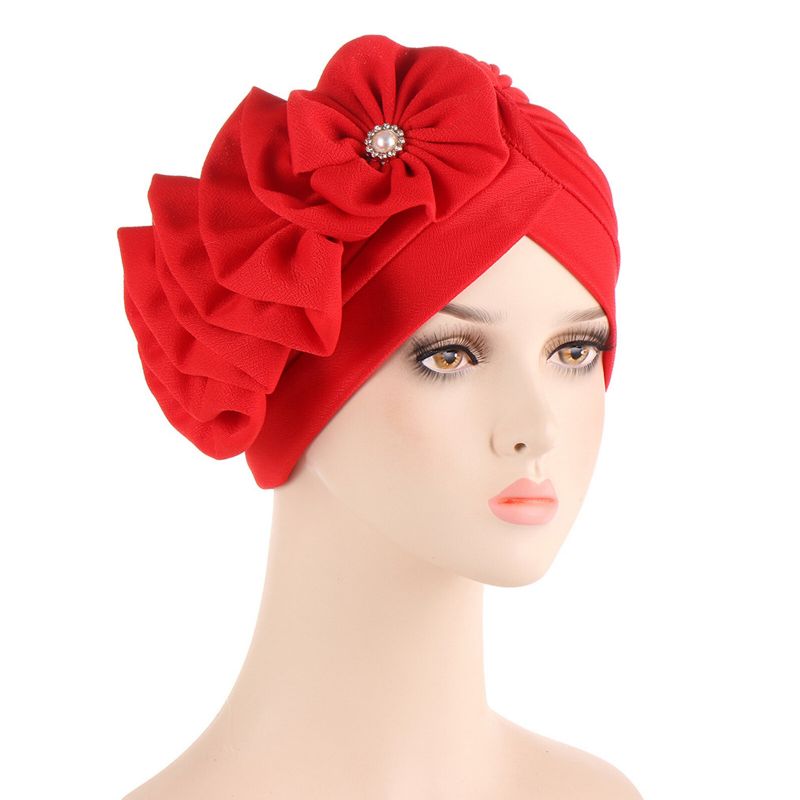 Femmes Coton Multi Couleur Solide Casual Parasol Floral Décor Baotou Chapeaux Bonnet Chapeaux