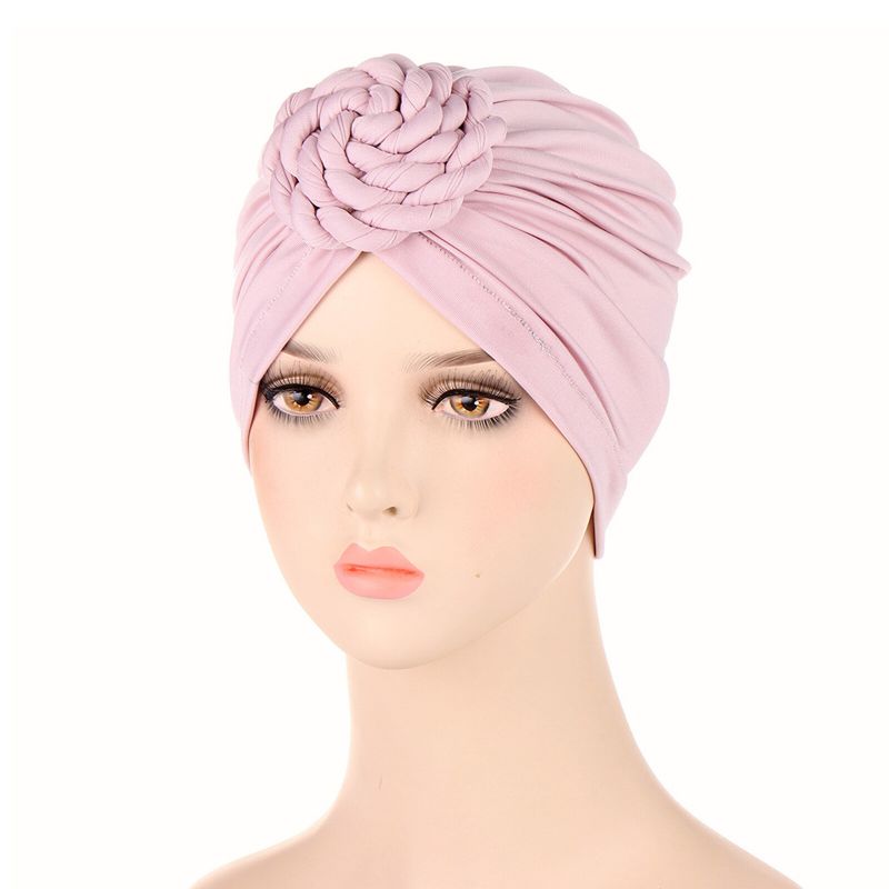 Femmes Coton Multi Couleur Solide Casual Parasol Tissé Conception Baotou Chapeaux Bonnet Chapeaux