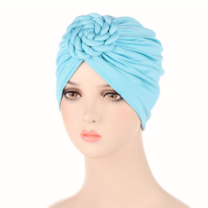 Femmes Coton Multi Couleur Solide Casual Parasol Tissé Conception Baotou Chapeaux Bonnet Chapeaux