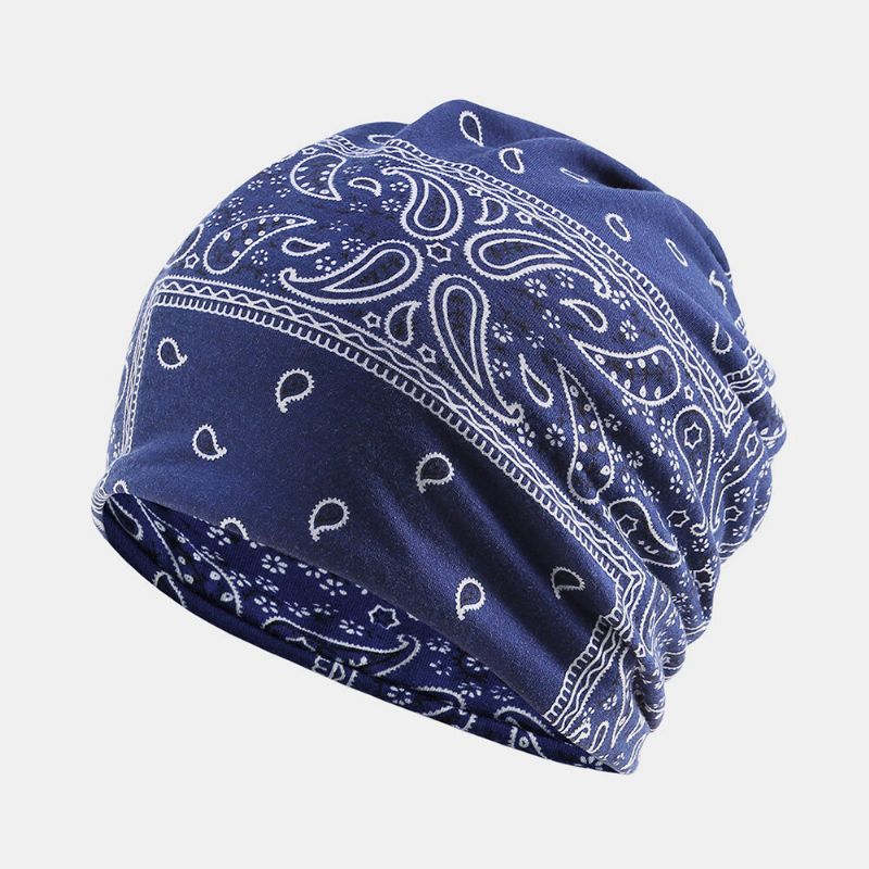 Femmes Coton Multi-usages Impression Bonnet Cap Cou Guêtre Visage Bouclier Chapeaux Bandana