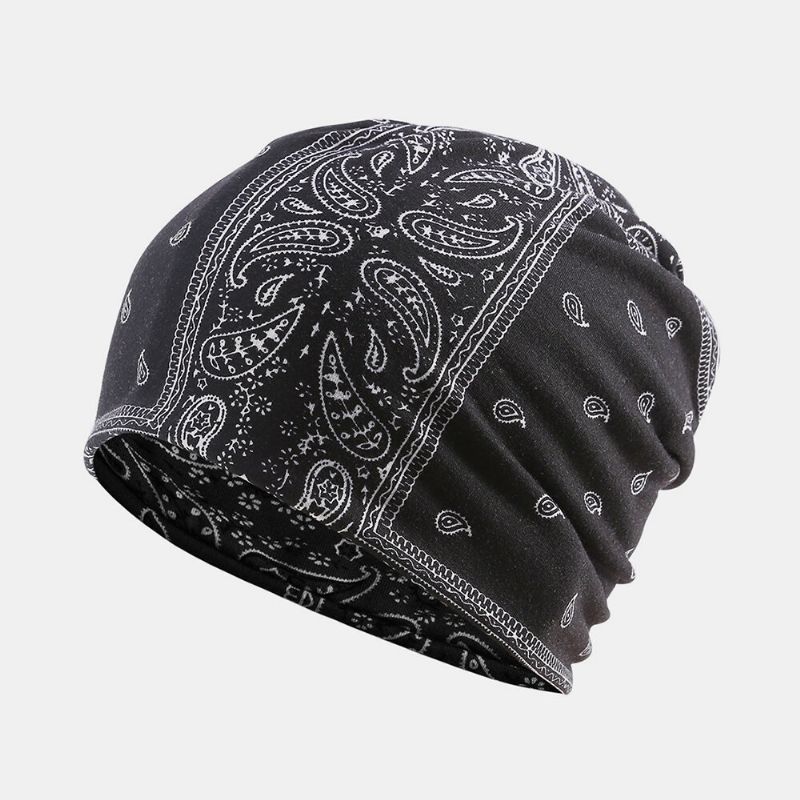 Femmes Coton Multi-usages Impression Bonnet Cap Cou Guêtre Visage Bouclier Chapeaux Bandana