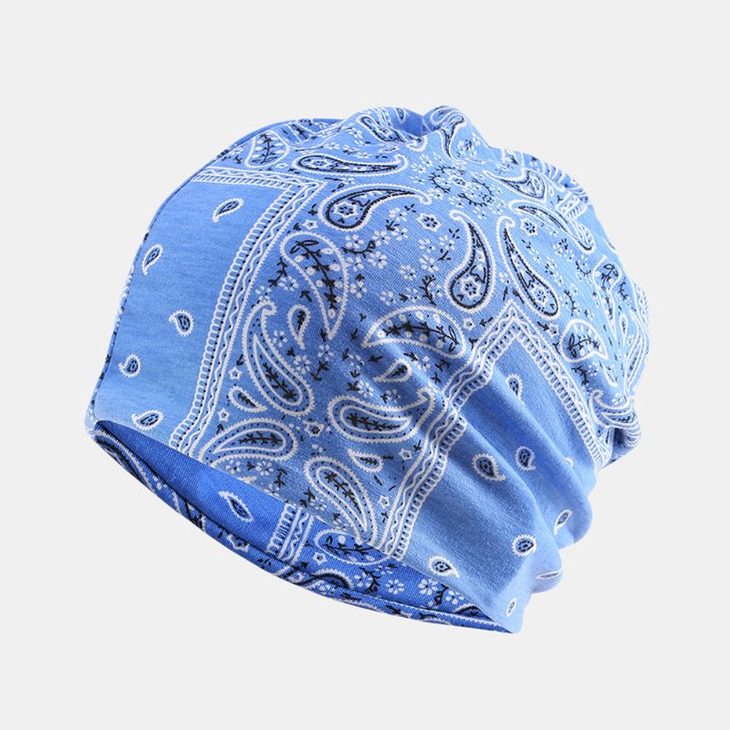 Femmes Coton Multi-usages Impression Bonnet Cap Cou Guêtre Visage Bouclier Chapeaux Bandana