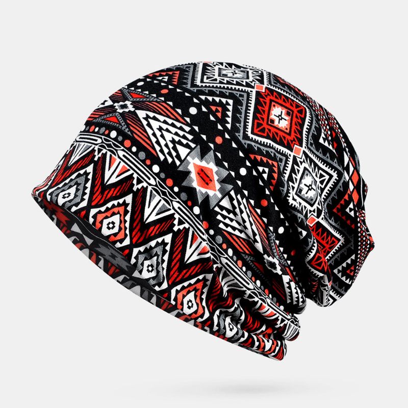 Femmes Coton Multi-usages Impression Bonnet Cap Cou Guêtre Visage Bouclier Chapeaux Bandana