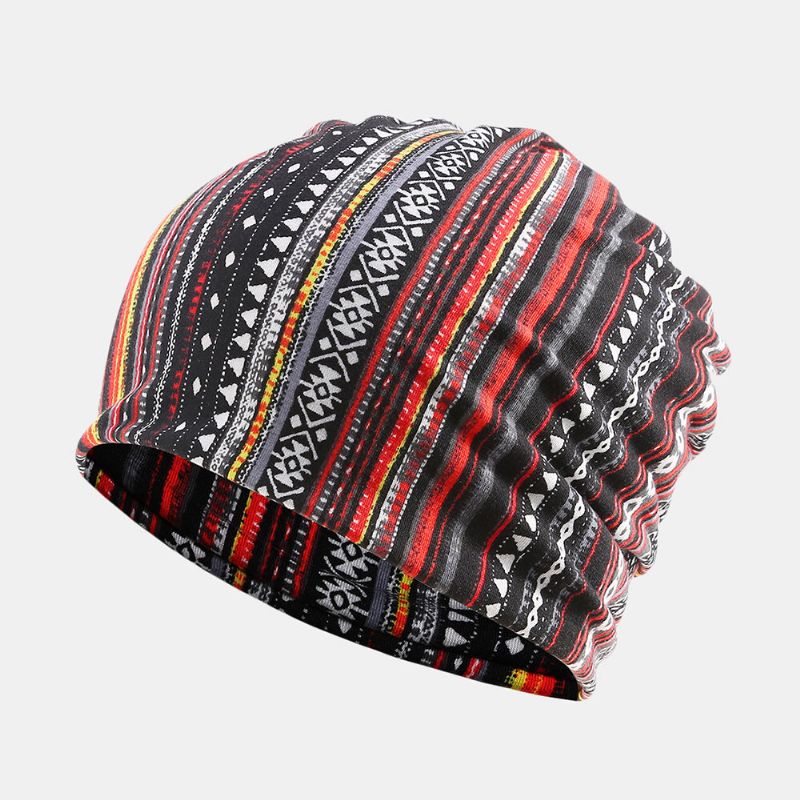 Femmes Coton Multi-usages Impression Bonnet Cap Cou Guêtre Visage Bouclier Chapeaux Bandana