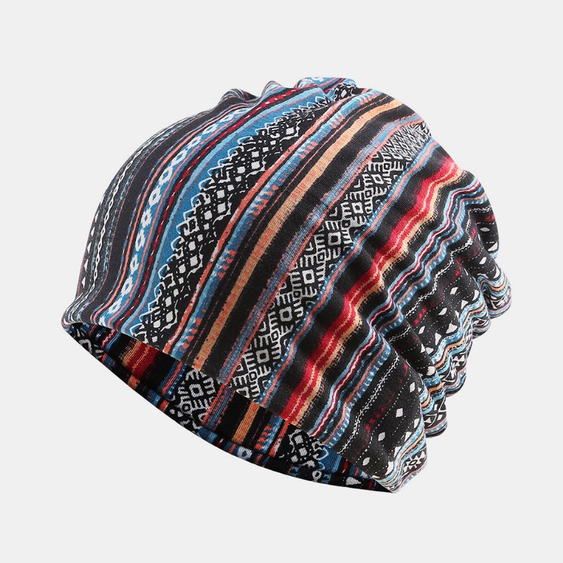 Femmes Coton Multi-usages Impression Bonnet Cap Cou Guêtre Visage Bouclier Chapeaux Bandana