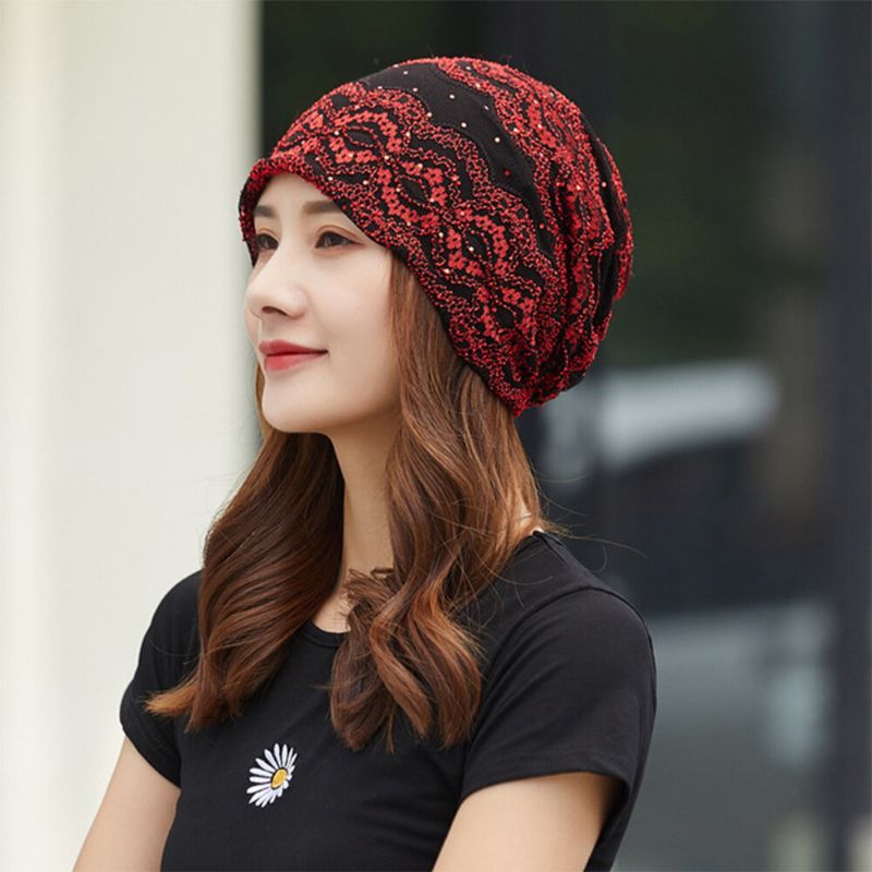 Femmes Coton Style Ethnique Broderie Florale Chaud Casual Outdoor Brimless Beanie