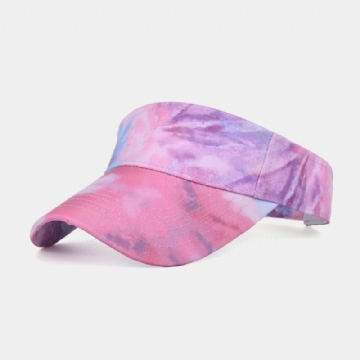 Femmes Couleur Tie Dye Impression Casquette De Baseball Mode Crème Solaire Vide Top Hat