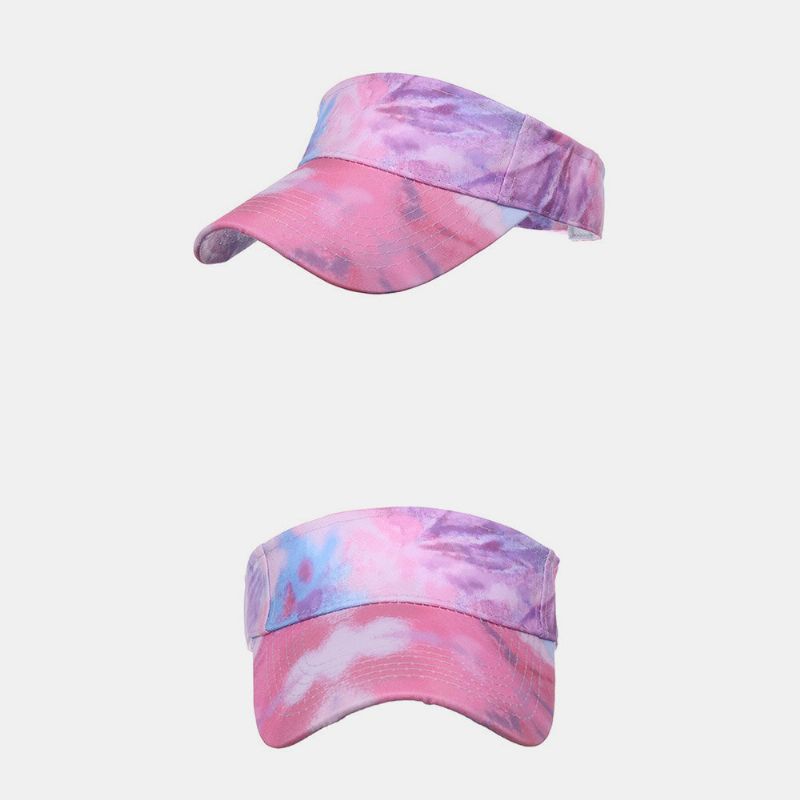 Femmes Couleur Tie Dye Impression Casquette De Baseball Mode Crème Solaire Vide Top Hat