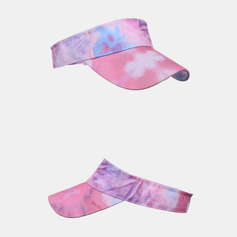 Femmes Couleur Tie Dye Impression Casquette De Baseball Mode Crème Solaire Vide Top Hat