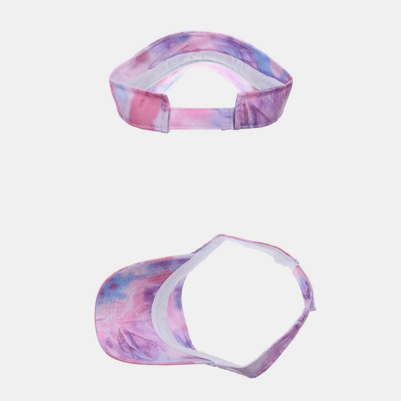 Femmes Couleur Tie Dye Impression Casquette De Baseball Mode Crème Solaire Vide Top Hat