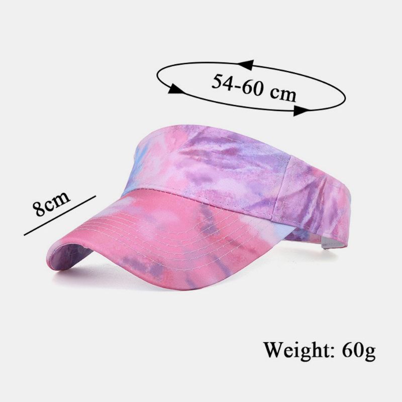 Femmes Couleur Tie Dye Impression Casquette De Baseball Mode Crème Solaire Vide Top Hat