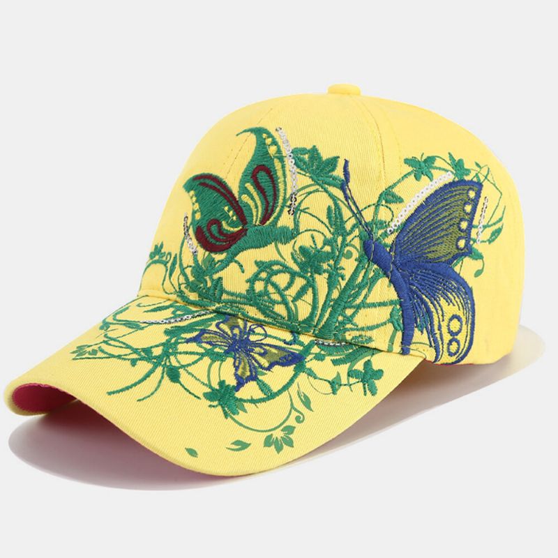 Femmes Crème Solaire Chapeau De Soleil Mode Papillon Broderie Canard Chapeau Casquette De Baseball