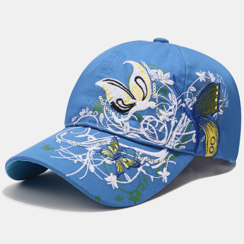 Femmes Crème Solaire Chapeau De Soleil Mode Papillon Broderie Canard Chapeau Casquette De Baseball