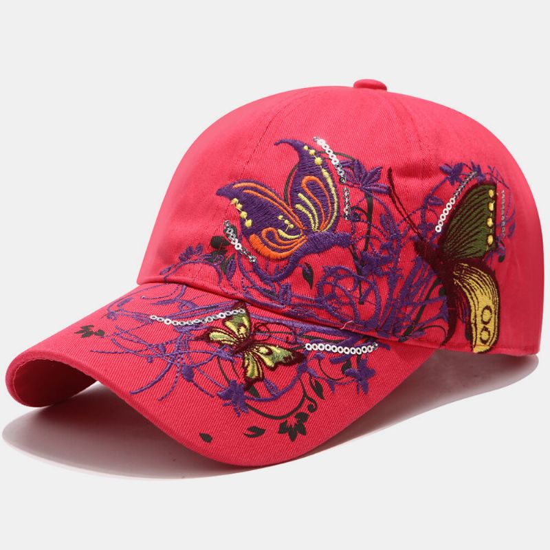 Femmes Crème Solaire Chapeau De Soleil Mode Papillon Broderie Canard Chapeau Casquette De Baseball