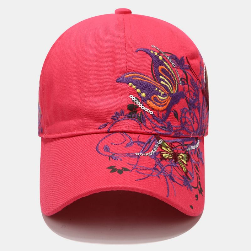 Femmes Crème Solaire Chapeau De Soleil Mode Papillon Broderie Canard Chapeau Casquette De Baseball