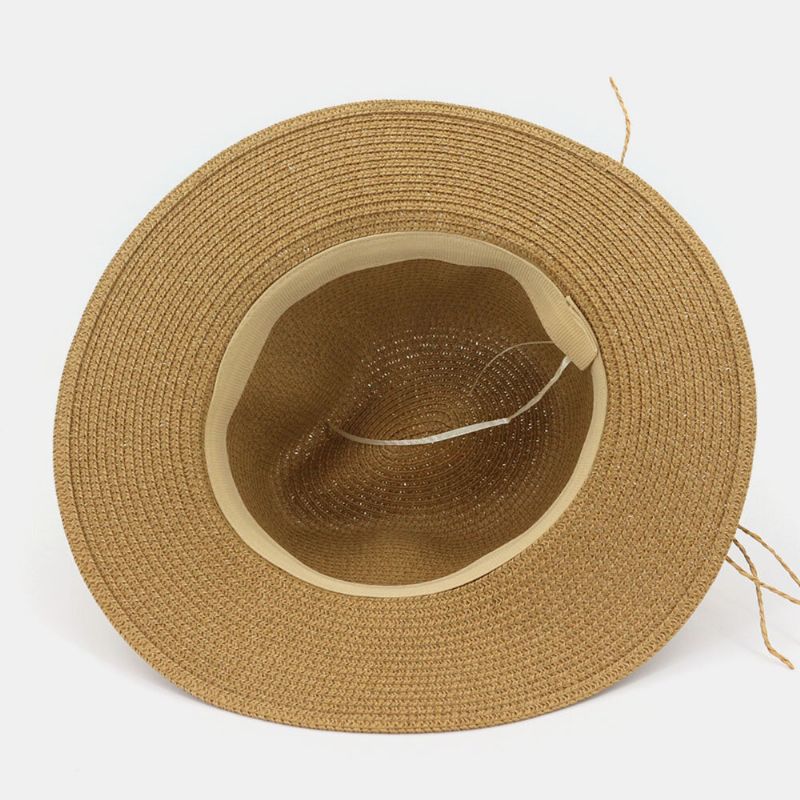 Femmes Crème Solaire Voyage Plage Soleil Chapeau Fleur Décoration Élégant Jazz Chapeau Chapeau De Paille