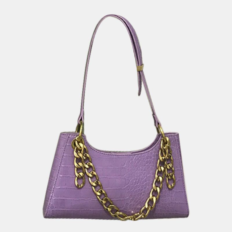 Femmes Crocodile Motif Chaîne Élégante Sac À Bandoulière Sac À Bandoulière