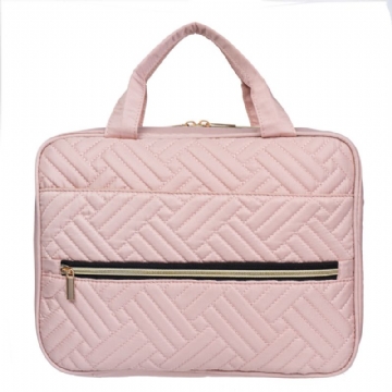 Femmes En Cuir Artificiel Élégant Sac De Voyage De Grande Capacité Portable Suspendu Partout Sac De Maquillage Léger