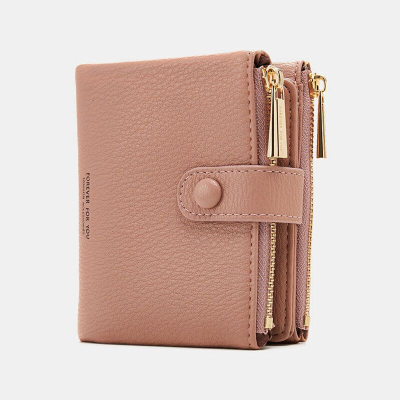 Femmes En Cuir Pu Multi-slot Main Porter Court Portefeuille Pochette Sac À Main