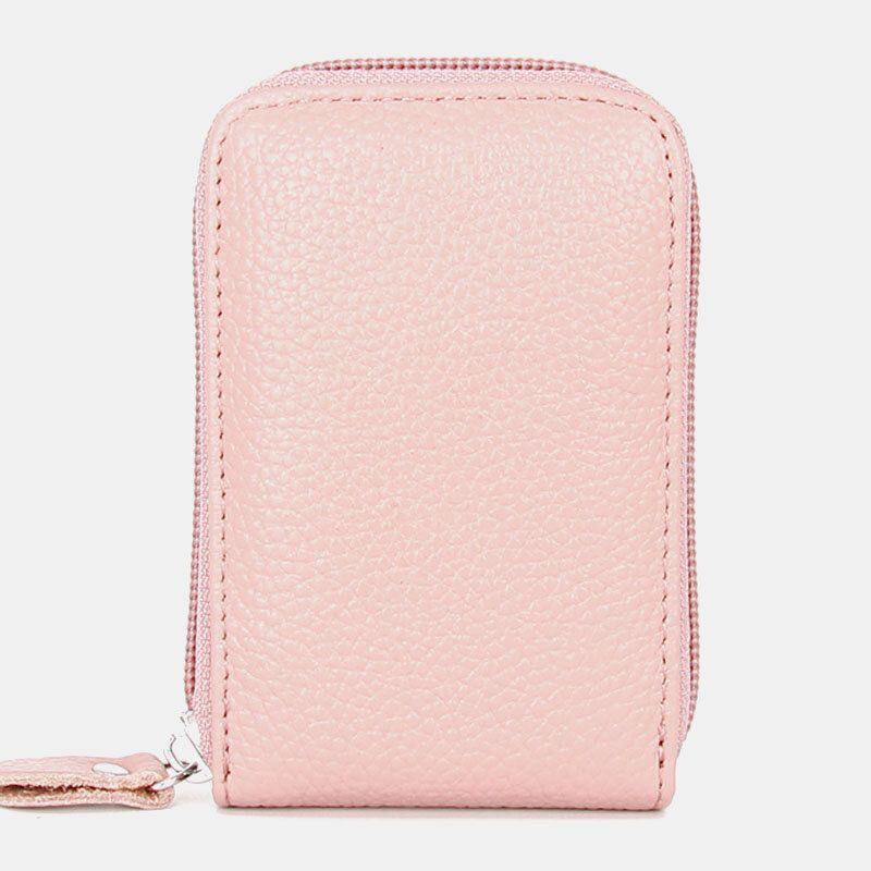 Femmes En Cuir Véritable Rfid Anti-vol Organe Forme Multi-slot Card Case Card Holder Wallet