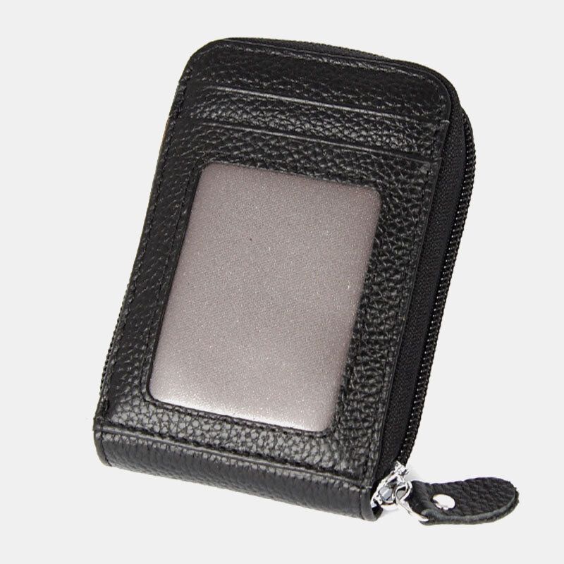 Femmes En Cuir Véritable Rfid Anti-vol Organe Forme Multi-slot Card Case Card Holder Wallet