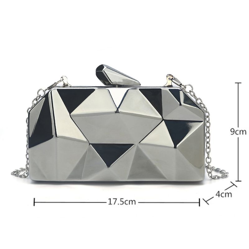 Femmes Dacron Tissu Élégant Fête Pochette Convertible Sangle En Forme De Sac