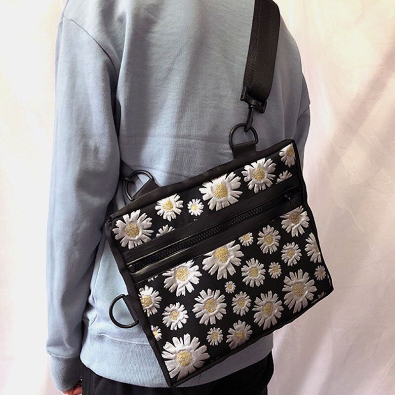 Femmes Daisy Casual Flower Nylon Crossbody Bag Sac À Bandoulière