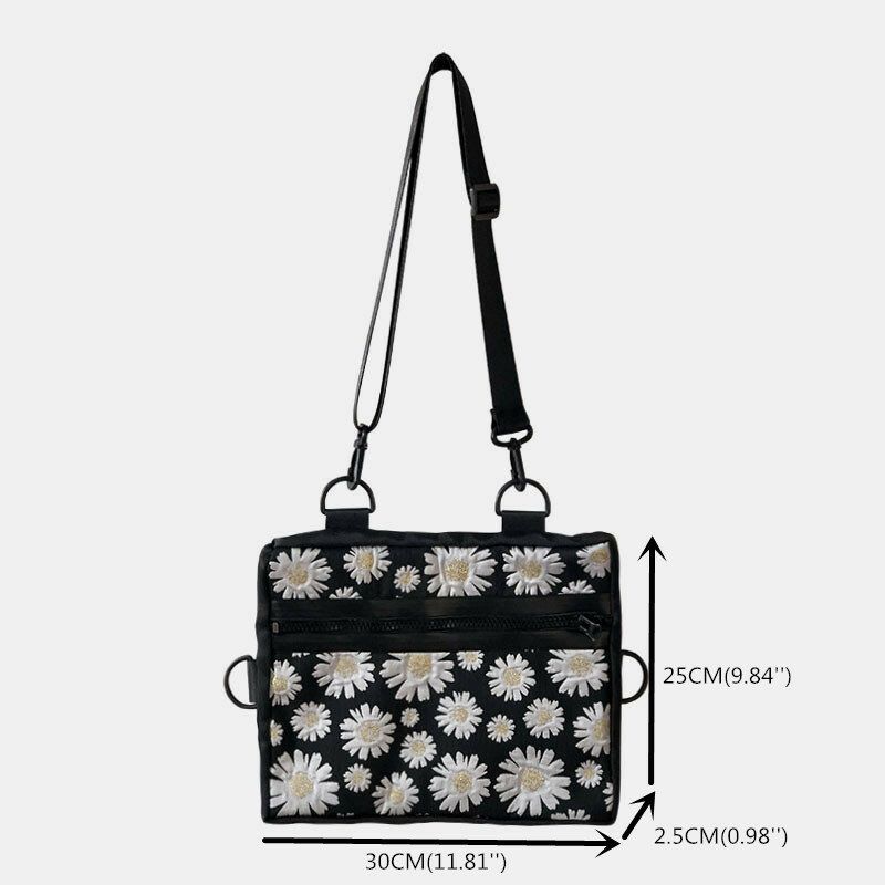 Femmes Daisy Casual Flower Nylon Crossbody Bag Sac À Bandoulière