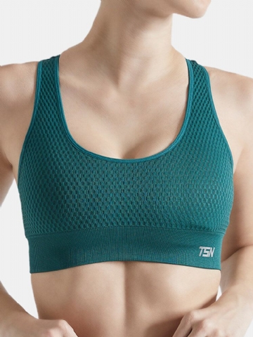 Femmes Débardeur Sans Fil Couverture Complète Respirant Plain Sports Yoga Bra