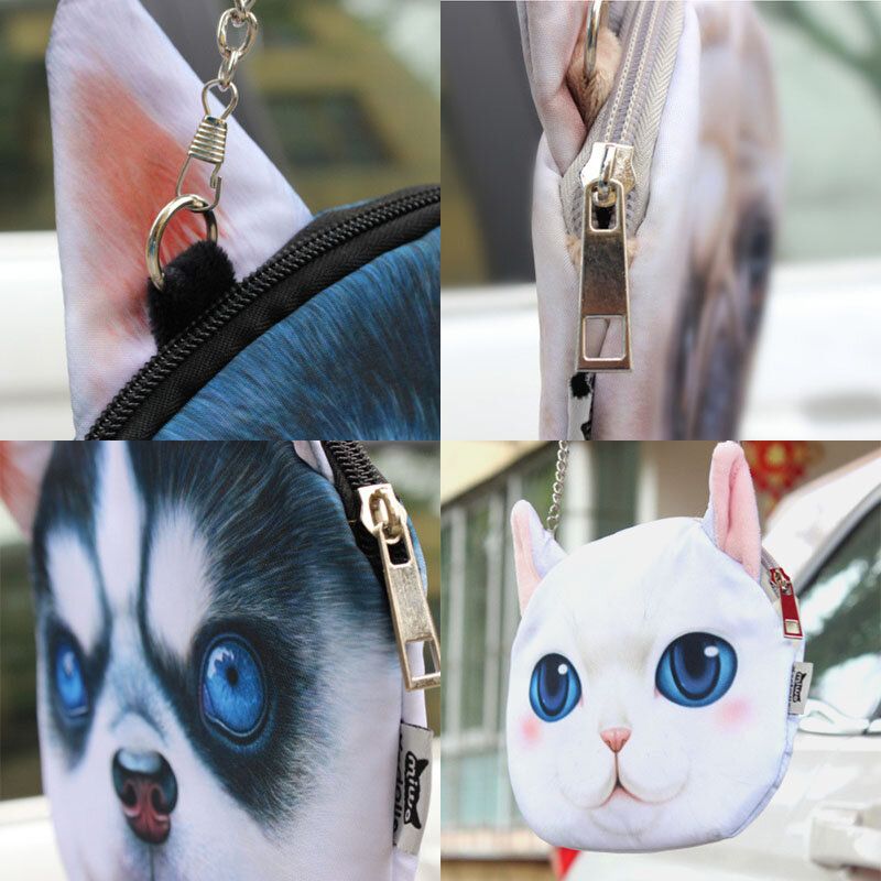 Femmes Dessin Animé 3d Tête De Chat Personnalité Mignon Sac À Bandoulière Sac À Bandoulière