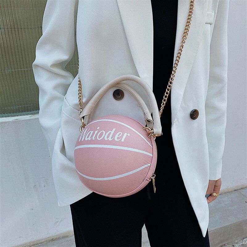 Femmes Fashion Basketball Football Chains Casual Sac À Main Sac À Bandoulière