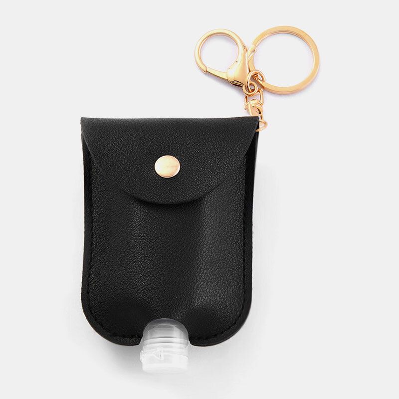 Femmes Faux Cuir Décontracté Portable Désinfectant Pour Les Mains Bouteille Porte-clés Voyage Pendentif Sac Accessoire