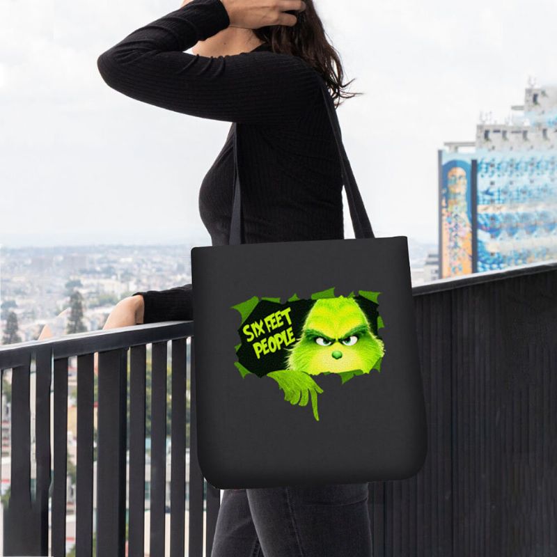 Femmes Feutre Mignon Dessin Animé Vert Monstre Motif Sac À Bandoulière Sac À Main Fourre-tout