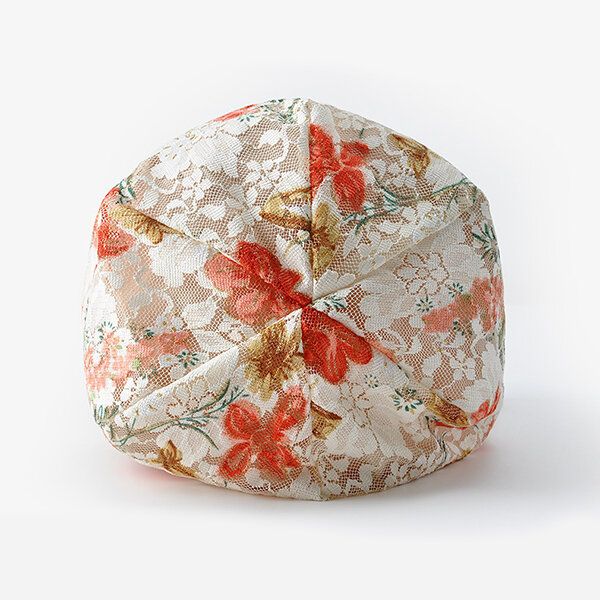 Femmes Fleurs Coton Dentelle Bonnet Chapeau Ethnique Vintage Bon Élastique Respirant Turban Caps