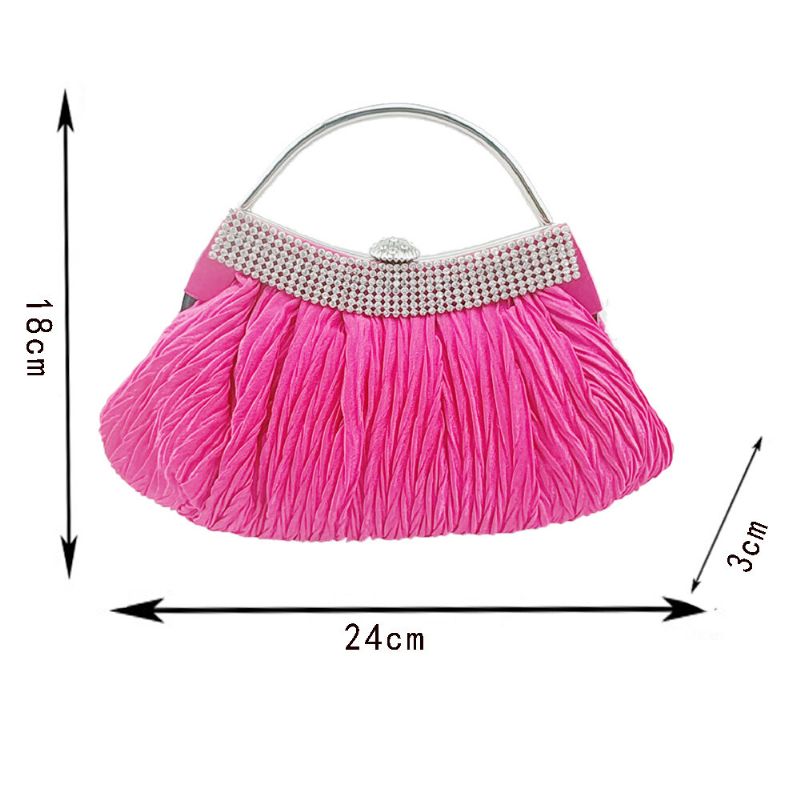 Femmes Fold Design Cute Lady Fashion Trend Clutch Bag Evening Purse