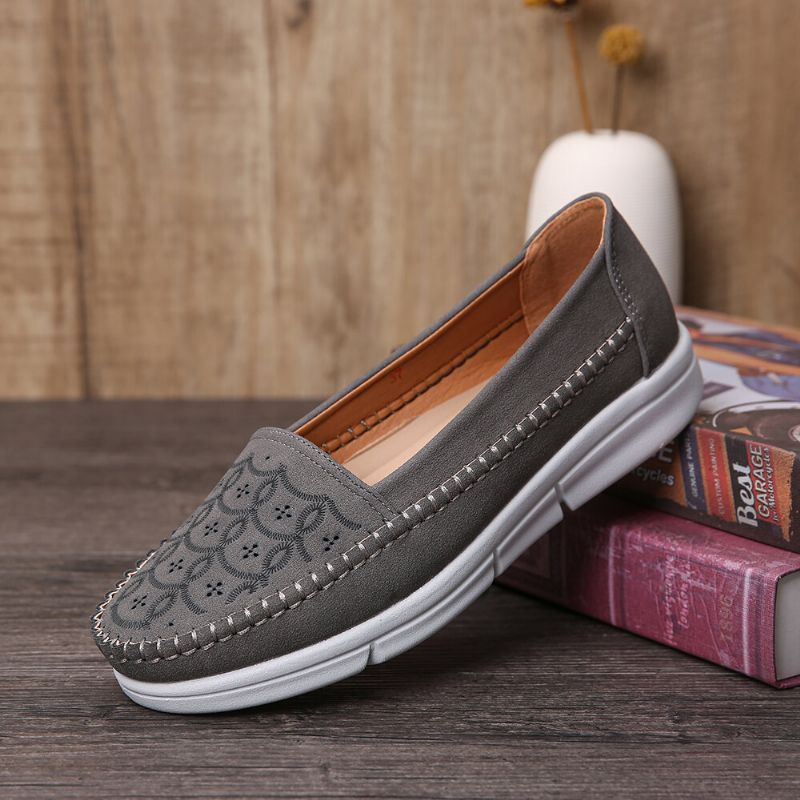 Femmes Hand Stricing Hollow Comfy Massage Respirant Casual Flats