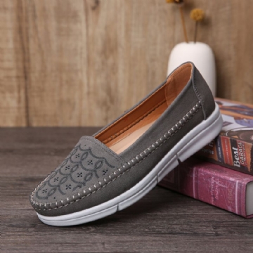 Femmes Hand Stricing Hollow Comfy Massage Respirant Casual Flats