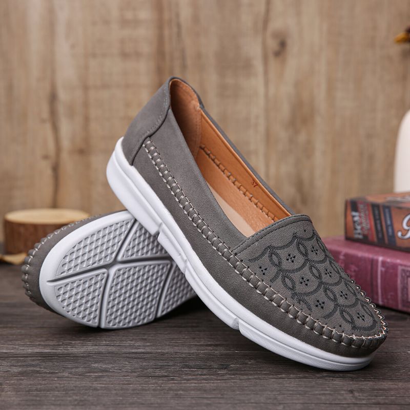 Femmes Hand Stricing Hollow Comfy Massage Respirant Casual Flats