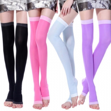 Femmes Hiver Chaud Vintage Spandex Bonnes Chaussettes En Soie Élastique