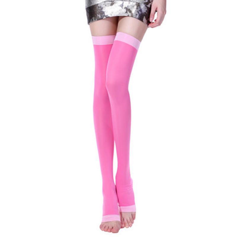 Femmes Hiver Chaud Vintage Spandex Bonnes Chaussettes En Soie Élastique