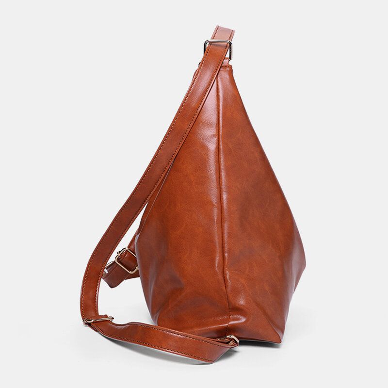 Femmes Huile Cire Cuir Grande Capacité Sac À Dos Sac À Bandoulière Sac À Main Sac À Langer Sac Hobo Sac Hobo Sac