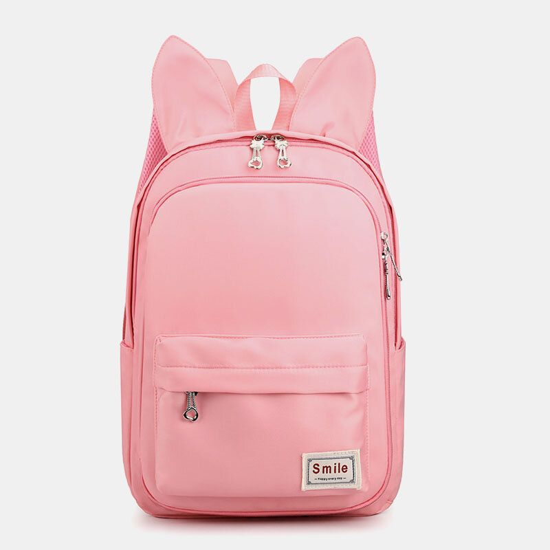 Femmes Imperméable Grande Capacité Multi-fonction Oreilles De Lapin Mignon Sac À Dos Voyage Cartable