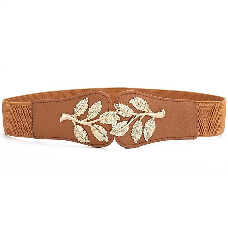 Femmes Jupe Décoration Taille Design Pu Ceinture Casual Wild Vogue Ceinture Élastique Taille Ceinture