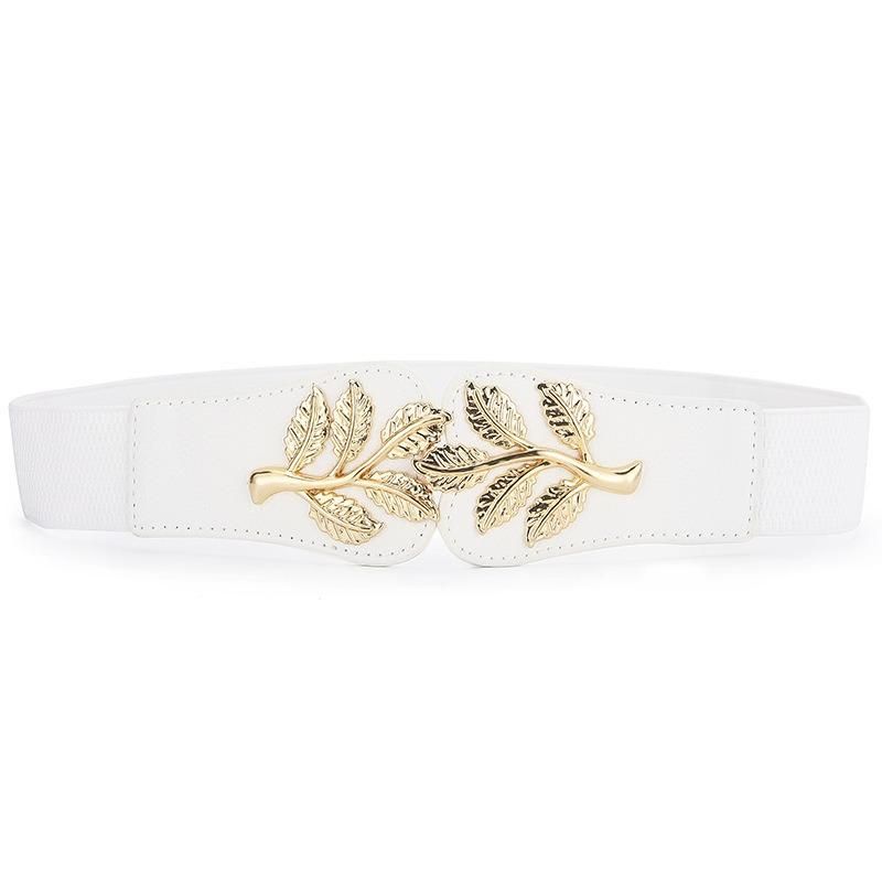 Femmes Jupe Décoration Taille Design Pu Ceinture Casual Wild Vogue Ceinture Élastique Taille Ceinture